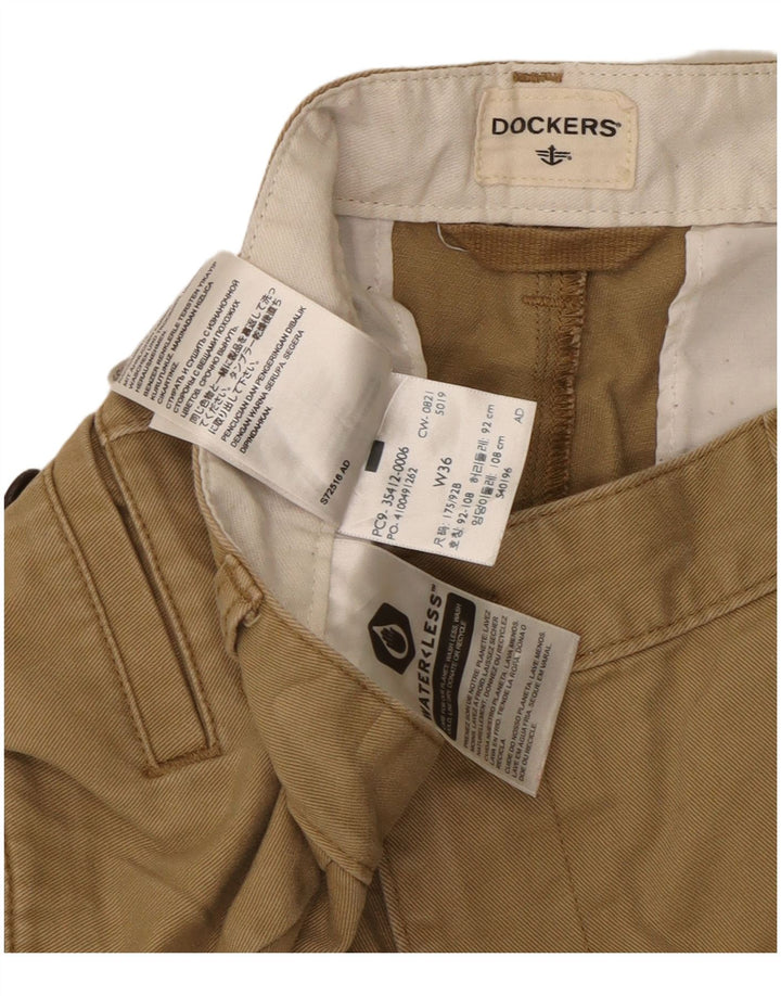 Мужские шорты карго DOCKERS W36, большие, бежевые, хлопок