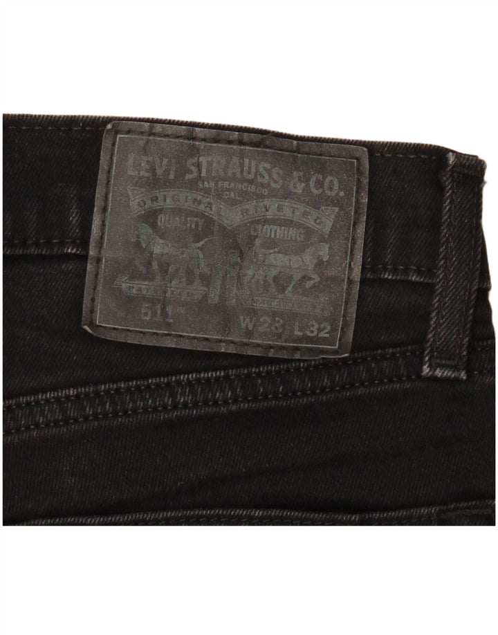 Женские джинсы Levi's Slim 511 W28 L32, черный хлопок