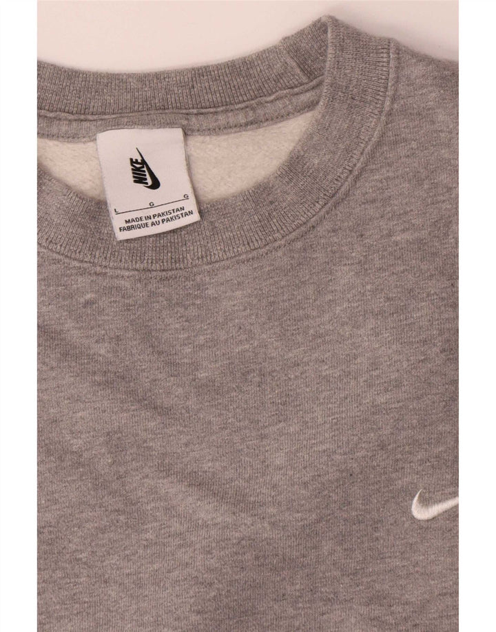 Мужской свитшот Nike, большой серый хлопковый джемпер