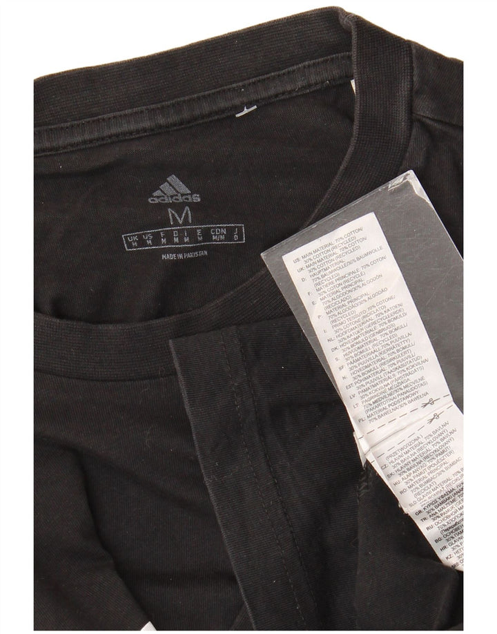 Мужская футболка с рисунком Adidas Top Medium Black Cotton