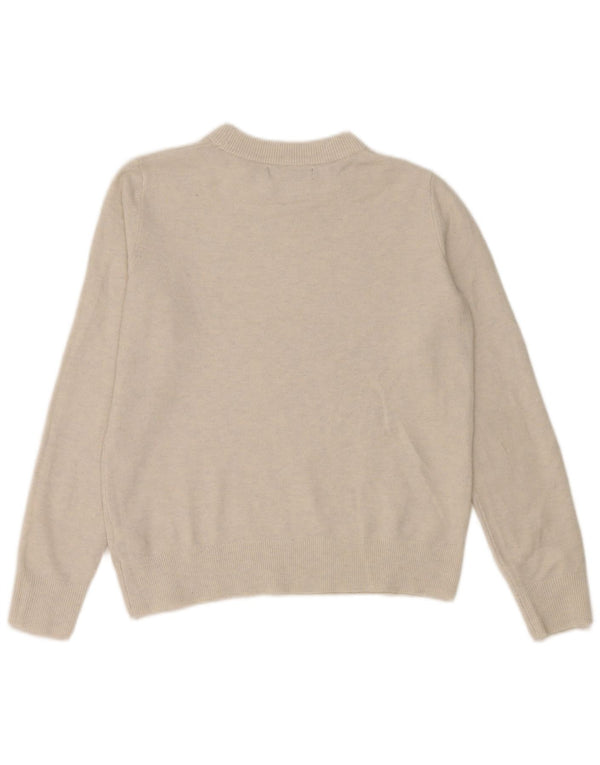Женский укороченный джемпер с круглым вырезом Marks & Spencer UK 6 XS Off White