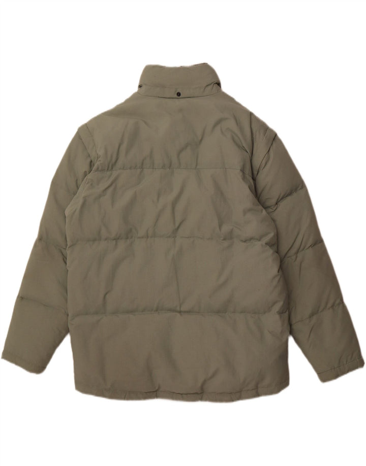 Мужская стеганая куртка FILA UK 40, большая, зеленая, полиамид