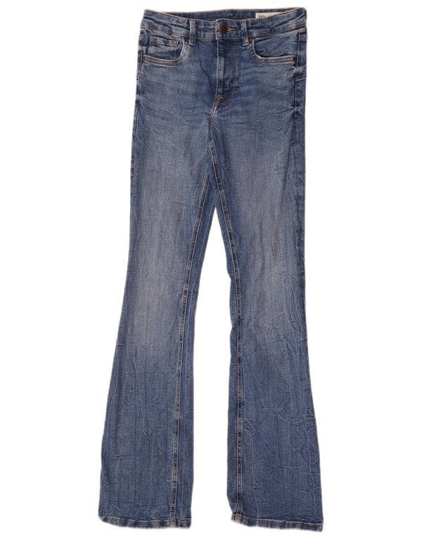 Женские расклешенные джинсы Zara EU 36 XS W26 L34 синие