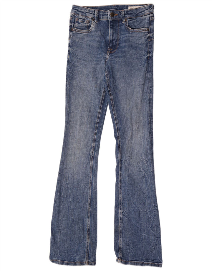 Женские расклешенные джинсы Zara EU 36 XS W26 L34 синие