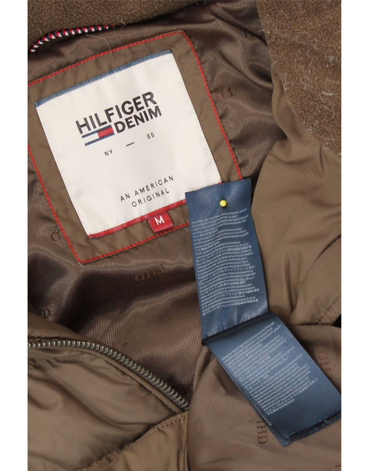 Женское стеганое пальто с капюшоном Tommy Hilfiger UK 14, средний бежевый, полиэстер