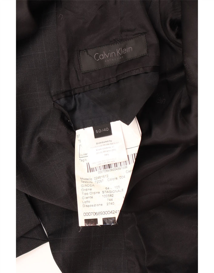 Мужской пиджак с 2 пуговицами Calvin Klein IT 50, большая серая клетка в клетку