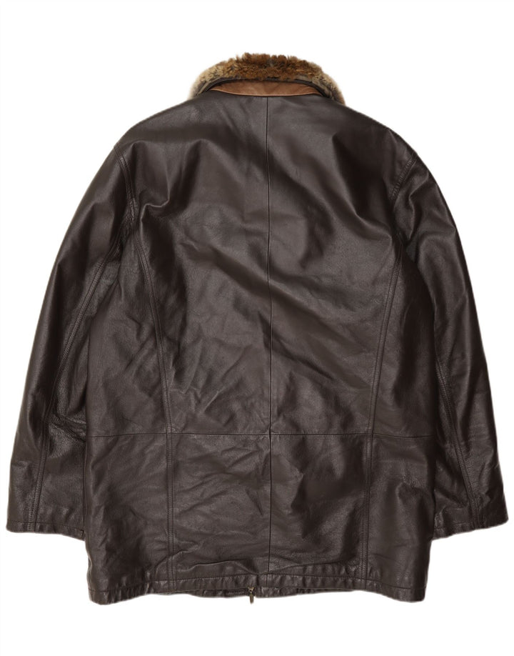 Мужская кожаная куртка Zugaroni Magione IT 52 XL Коричневая