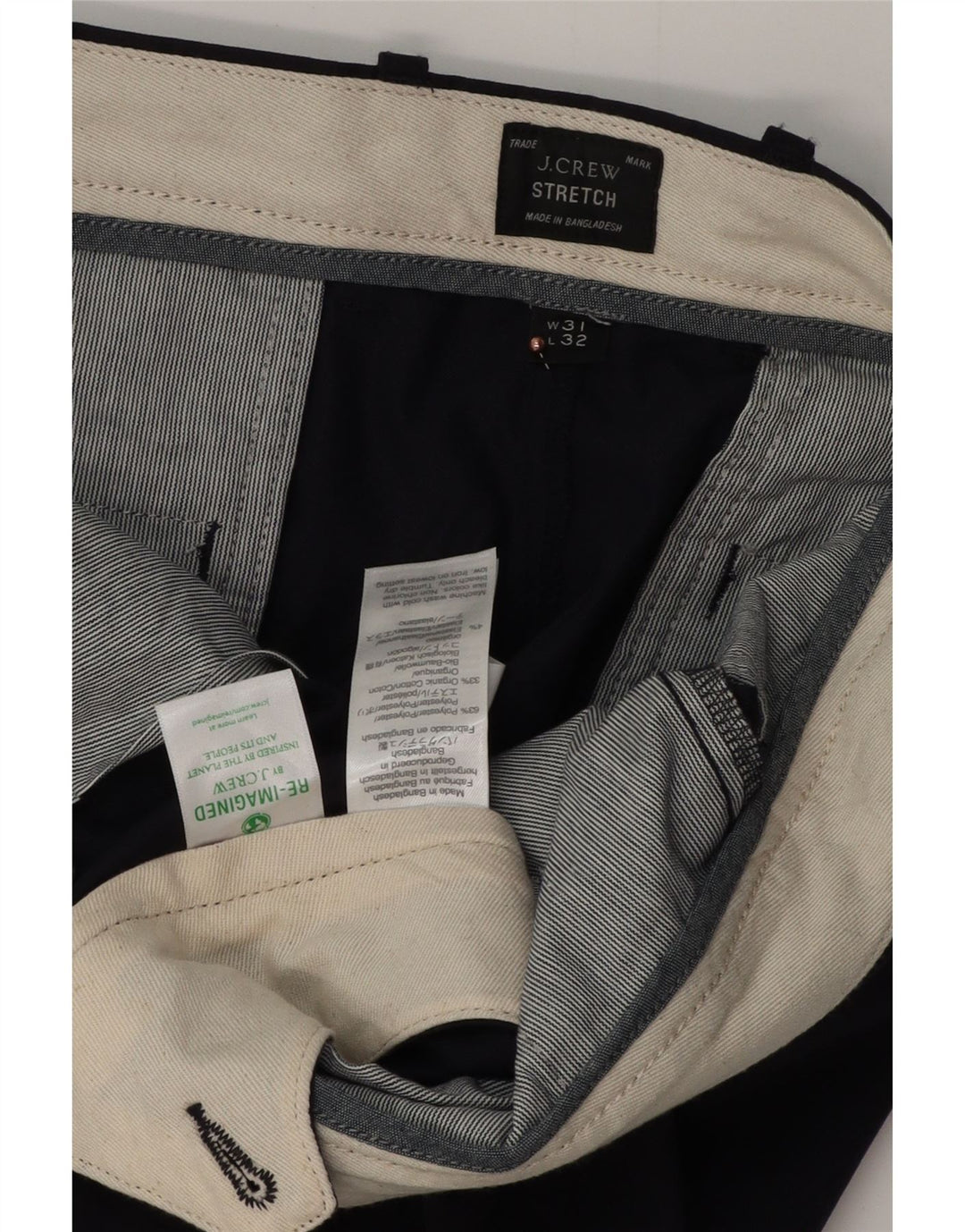 Мужские узкие брюки-чиносы J. CREW W31 L32, темно-синие, хлопок