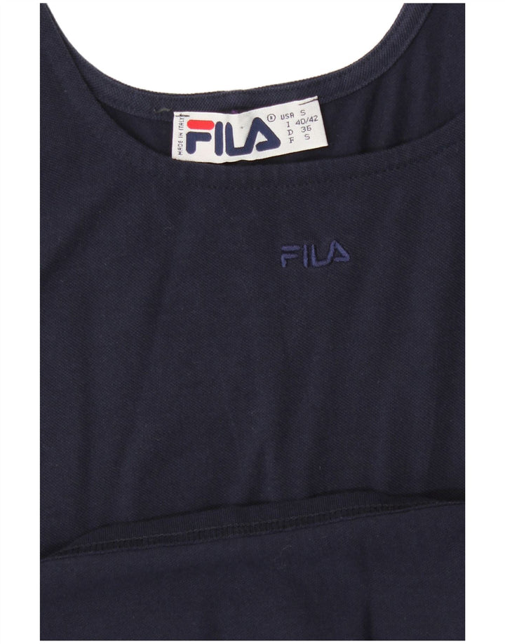 FILA Womens Sleeveless Maxi Dress IT 40/42 Small Navy Blue