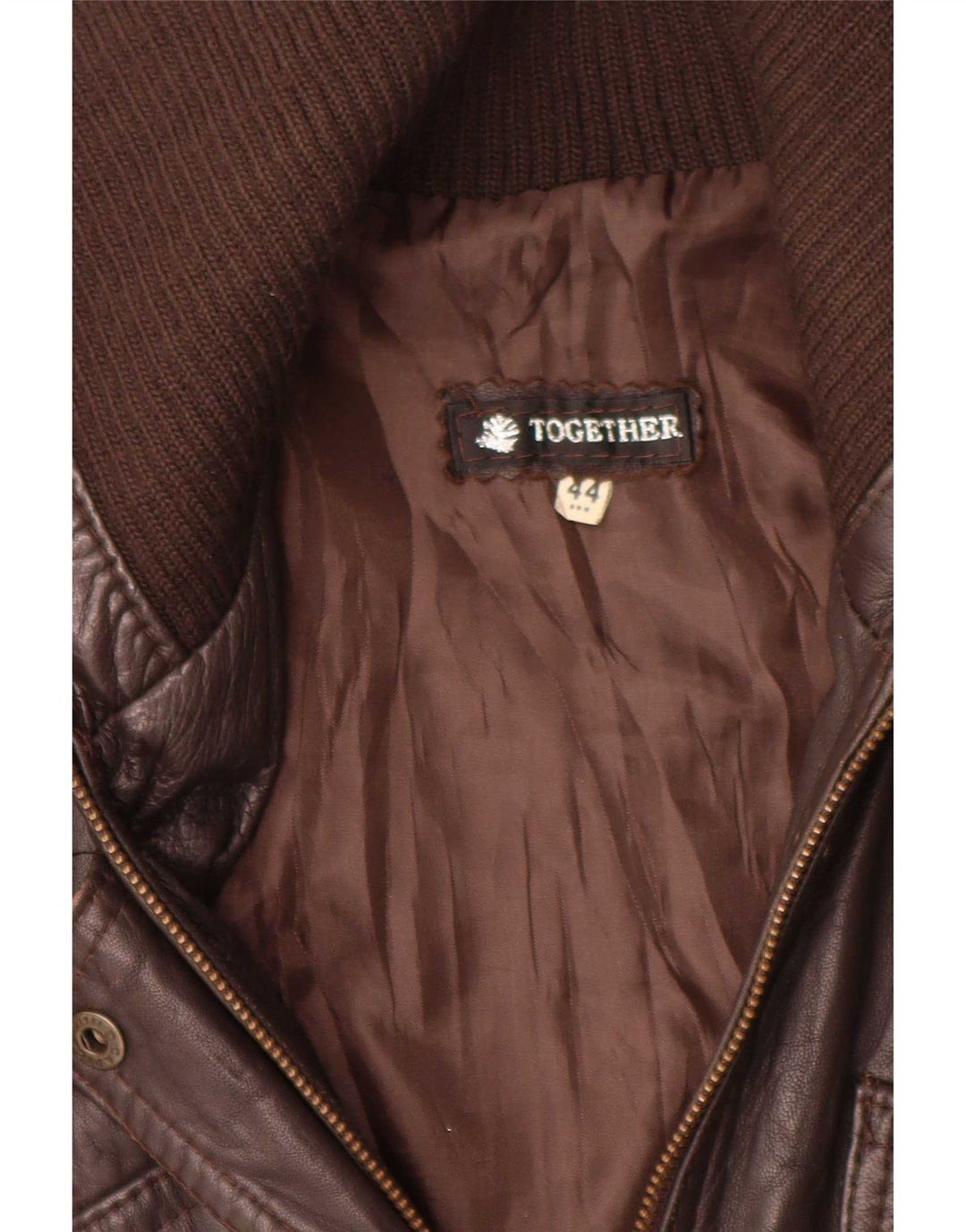 Мужская кожаная куртка Together IT 44 Medium Brown
