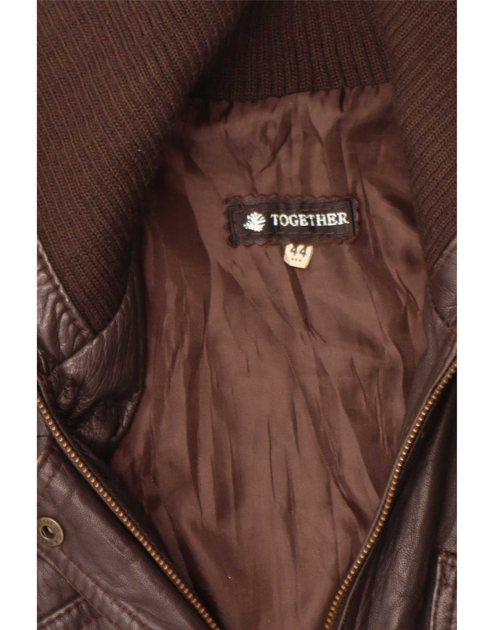 Мужская кожаная куртка Together IT 44 Medium Brown