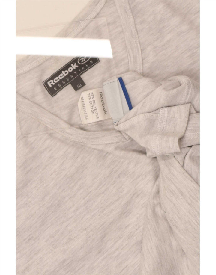 Женская футболка Reebok Top UK 12 Medium Grey Полиэстер