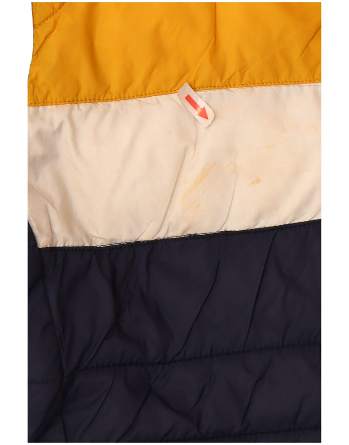 Мужская стеганая куртка с капюшоном Jack & Jones UK 38, средний темно-синий, цветной блок