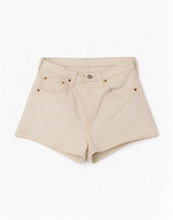 Женские джинсовые шорты Levi's 501, маленькие W27, белый хлопок