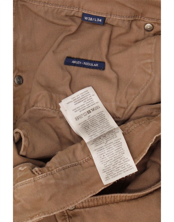 GANT Мужские повседневные брюки стандартного кроя W38 L34 Коричневые хлопковые брюки