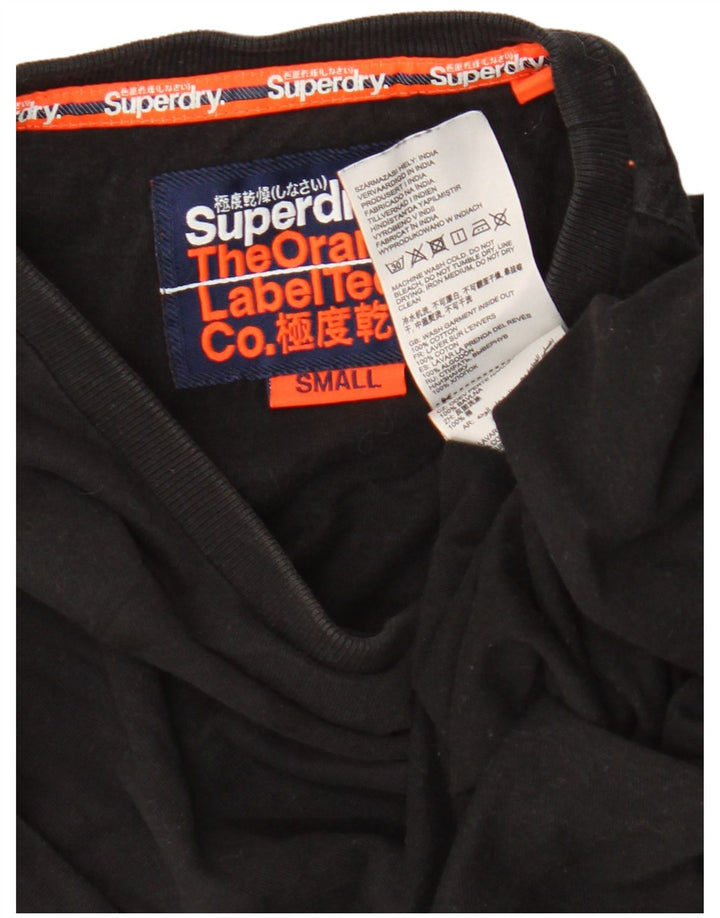 Мужская футболка Superdry, маленький черный хлопок