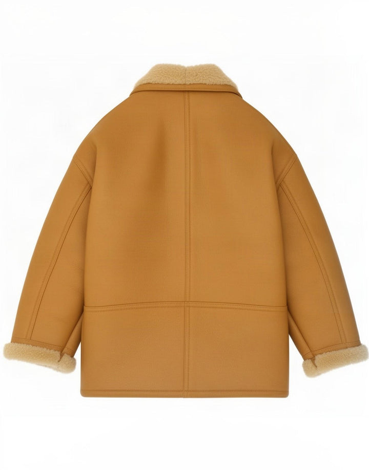 Винтажная женская дубленка IT 44 Medium Beige