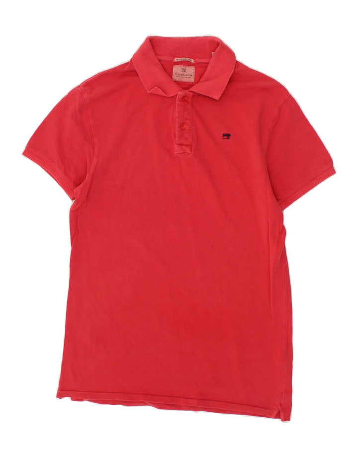 SCOTCH & SODA Mens Polo Shirt Medium Pink Cotton Vintage Scotch & Soda and Second-Hand Scotch & Soda from Messina Hembry 