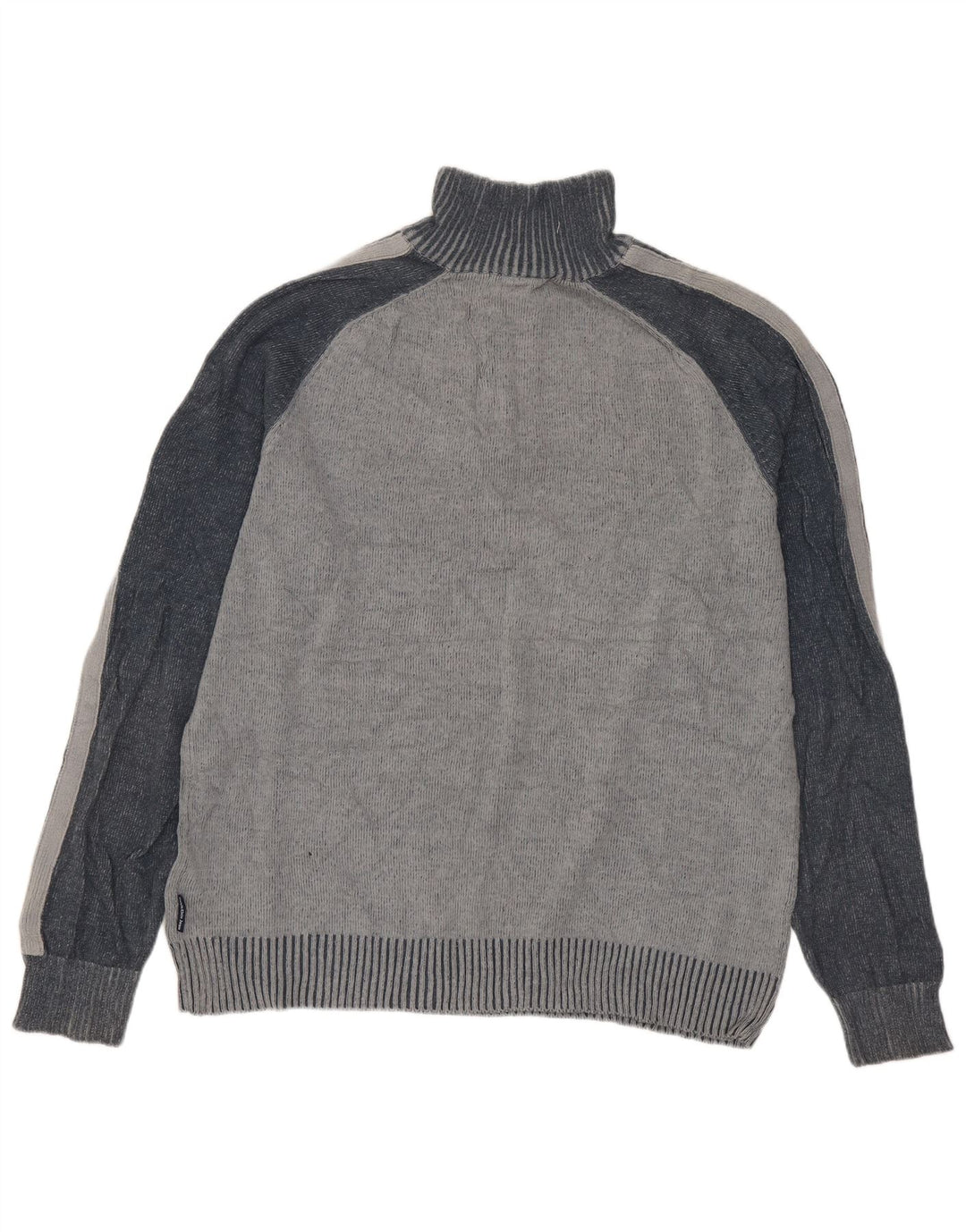 Мужской джемпер с воротником на молнии Calvin Klein Jeans, средний серый с цветными блоками