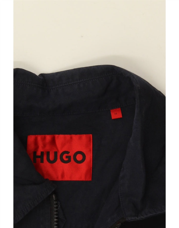 Мужская куртка-бомбер HUGO BOSS UK 38, средний темно-синий, хлопок