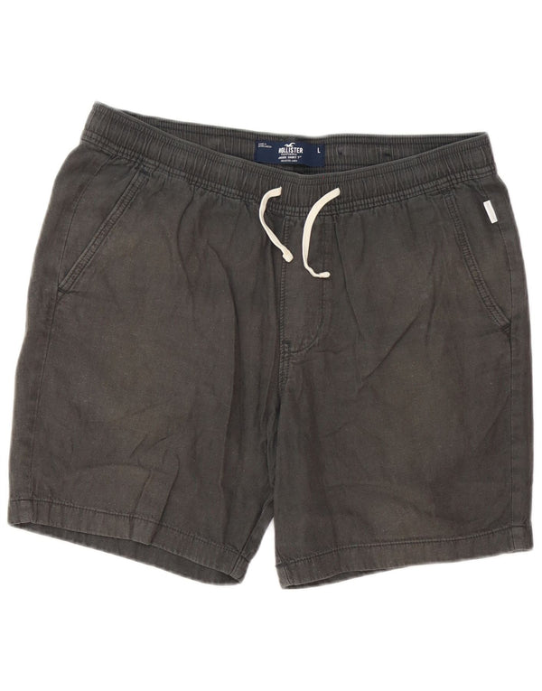 Мужские спортивные шорты Hollister, большие серые, хлопок