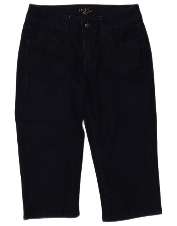 LEE Womens Riders Capri Jeans US 8 Medium W30 L18 Navy Blue Cotton