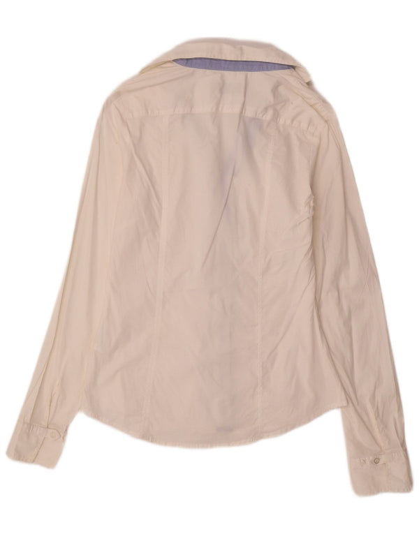 Женская рубашка Dack's UK 12, средний размер, белый хлопок, белый цвет