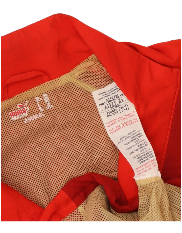 Спортивный костюм PUMA для мальчиков, верхняя куртка 13–14 лет, красный полиэстер с цветными блоками