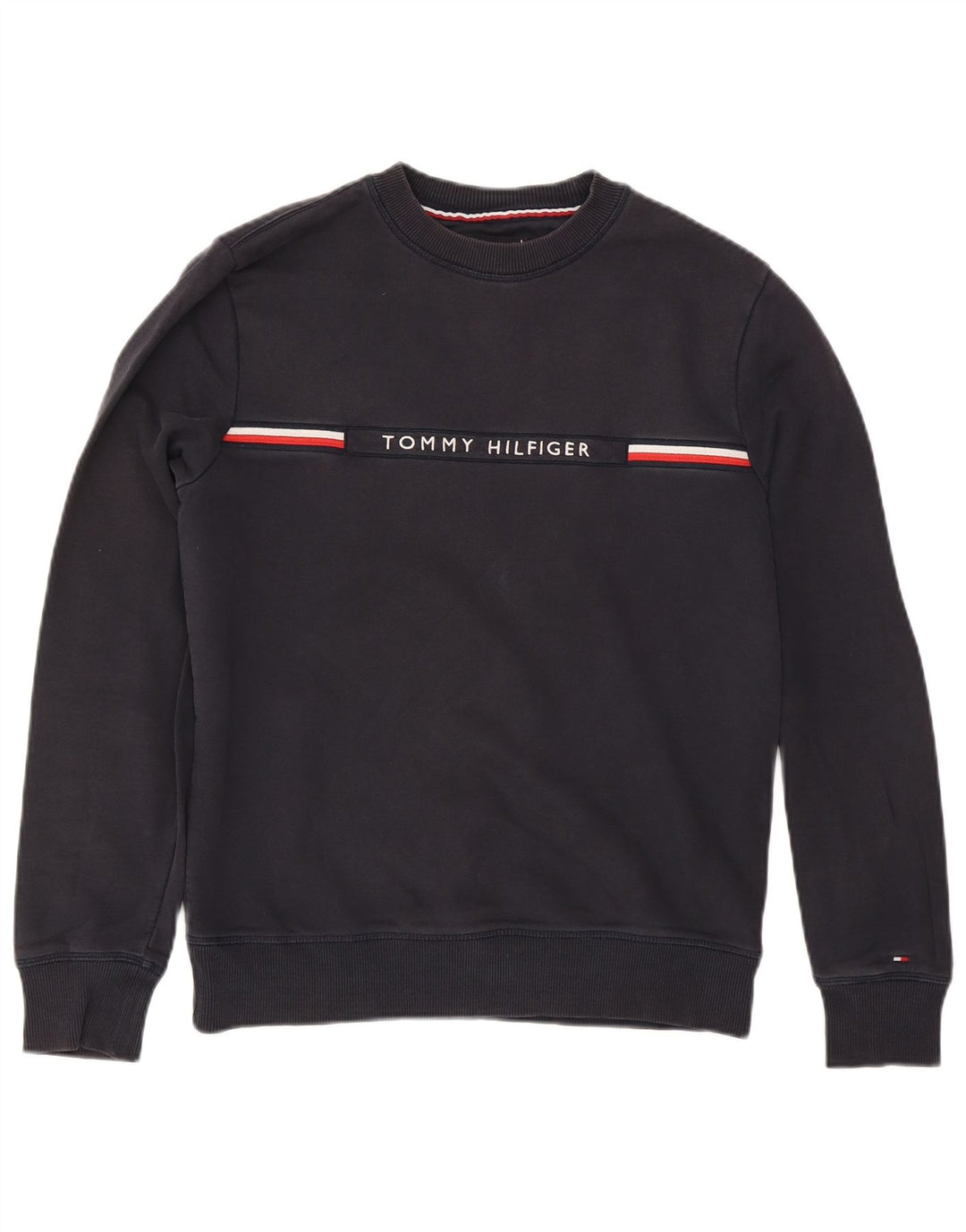 Мужской свитшот с рисунком Tommy Hilfiger, средний темно-синий в полоску