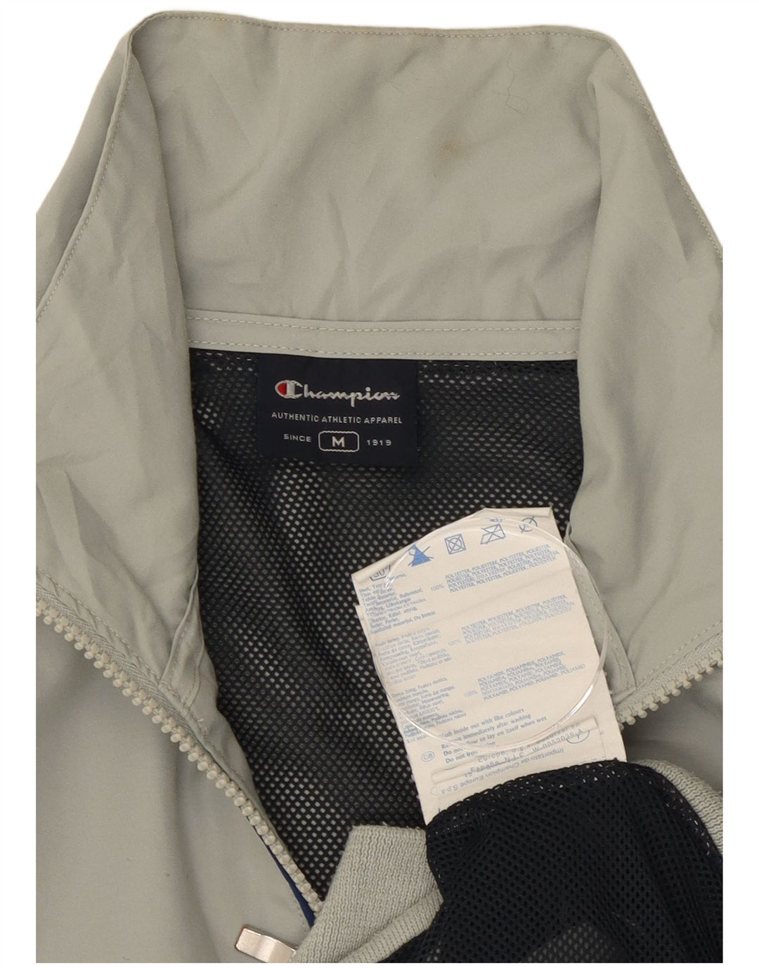 Мужской спортивный костюм CHAMPION, верхняя куртка, средний серый полиэстер с цветными блоками