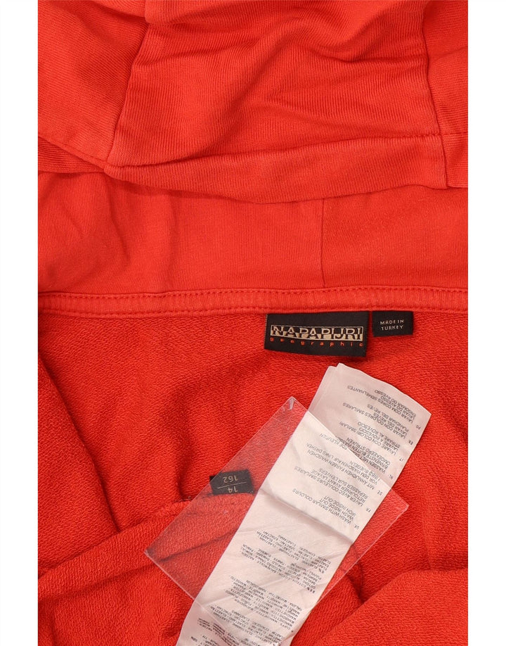 NAPAPIJRI Свитер с капюшоном на молнии для мальчиков 13–14 лет, красный хлопок