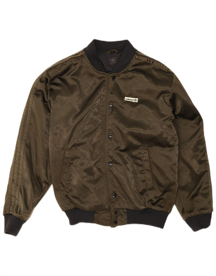 Мужская университетская куртка Adidas UK 36, малый хаки, полиамид