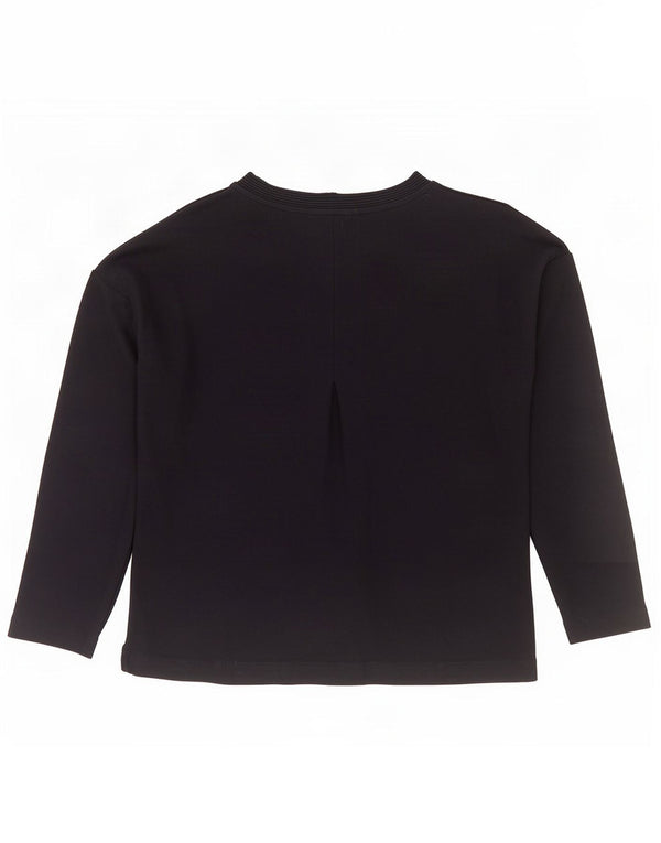 Massimo Dutti Женский топ оверсайз с длинным рукавом UK 6 XS Темно-синий из вискозы