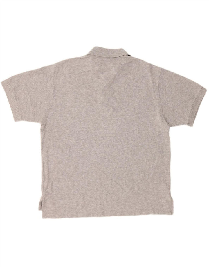 L.L.BEAN Mens Polo Shirt Large Grey Cotton