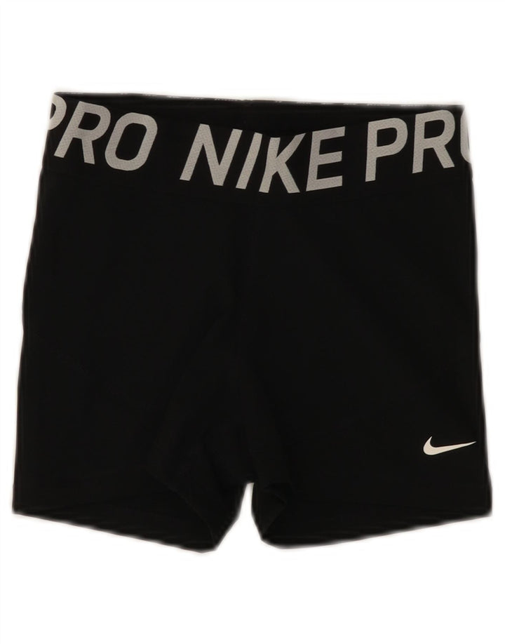 Женские спортивные шорты с графикой Nike UK 8, маленькие черные из полиэстера