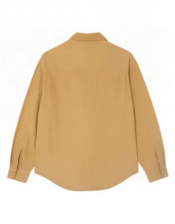 Винтажная женская замшевая рубашка IT 42 Medium Beige