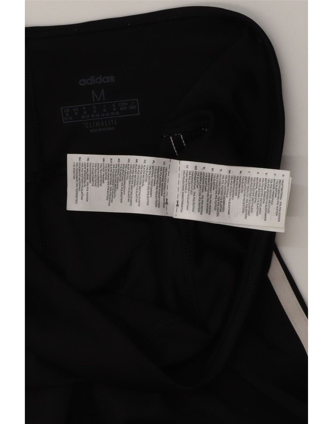 Женские леггинсы-капри Adidas Climalite UK 12/14, средний черный полиэстер
