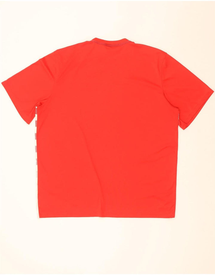 Мужская футболка Nike Dri Fit 2XL, красный полиэстер с геометрическим рисунком