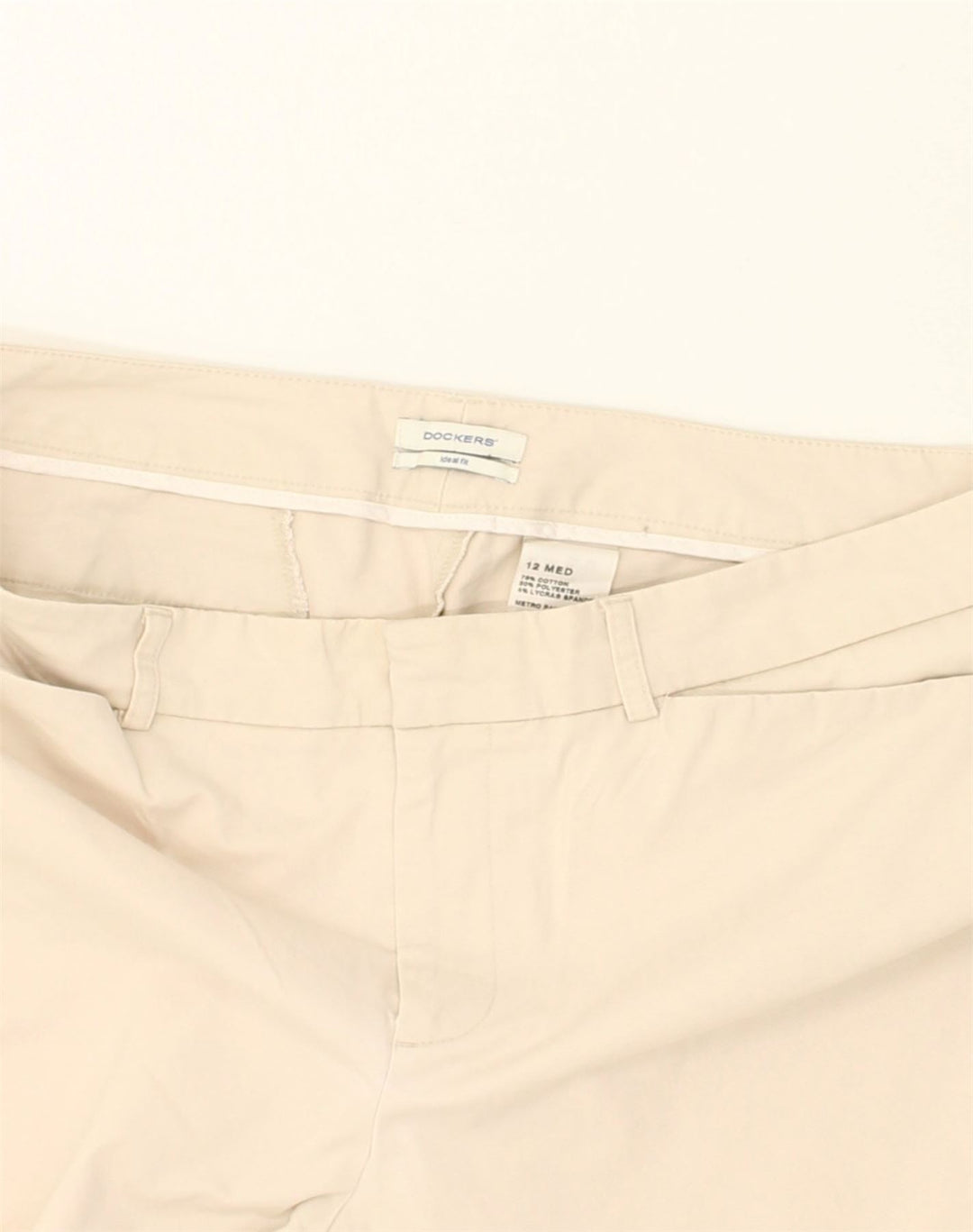 DOCKERS Womens Straight Casual Trousers US 12 Large W32 L31 Beige Cotton | Vintage Dockers | Thrift | Second-Hand Dockers | Used Clothing | Messina Hembry 