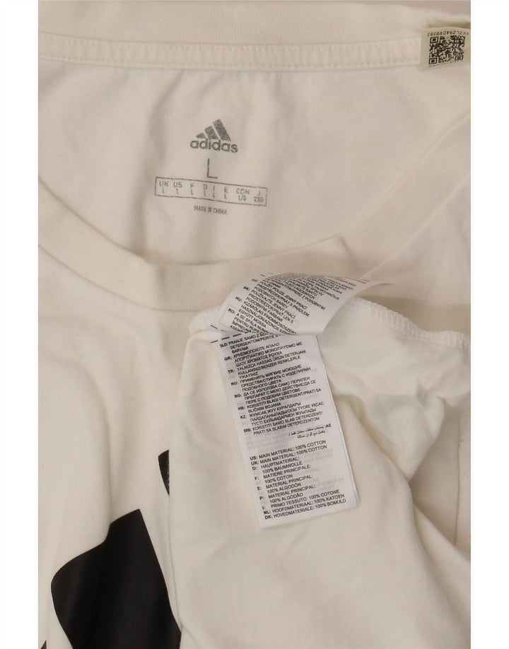Женский жилет Adidas с графическим рисунком UK 16, большой белый хлопок