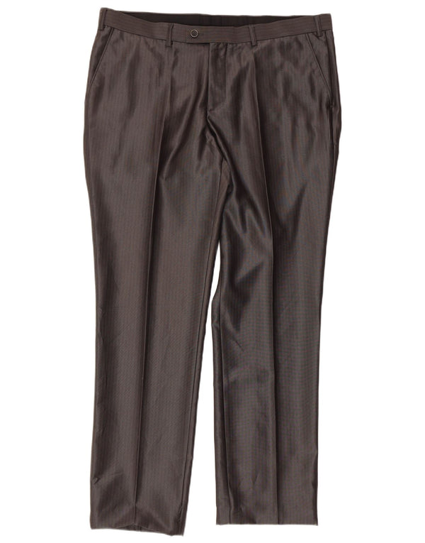 Мужской костюм-тройка Angelo Litrico EU 54 2XL W38 L30, серый классический в тонкую полоску