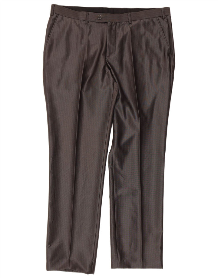 Мужской костюм-тройка Angelo Litrico EU 54 2XL W38 L30, серый классический в тонкую полоску