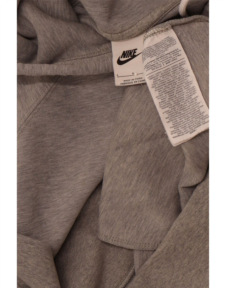 Мужской джемпер с капюшоном NIKE, большой серый, хлопковый