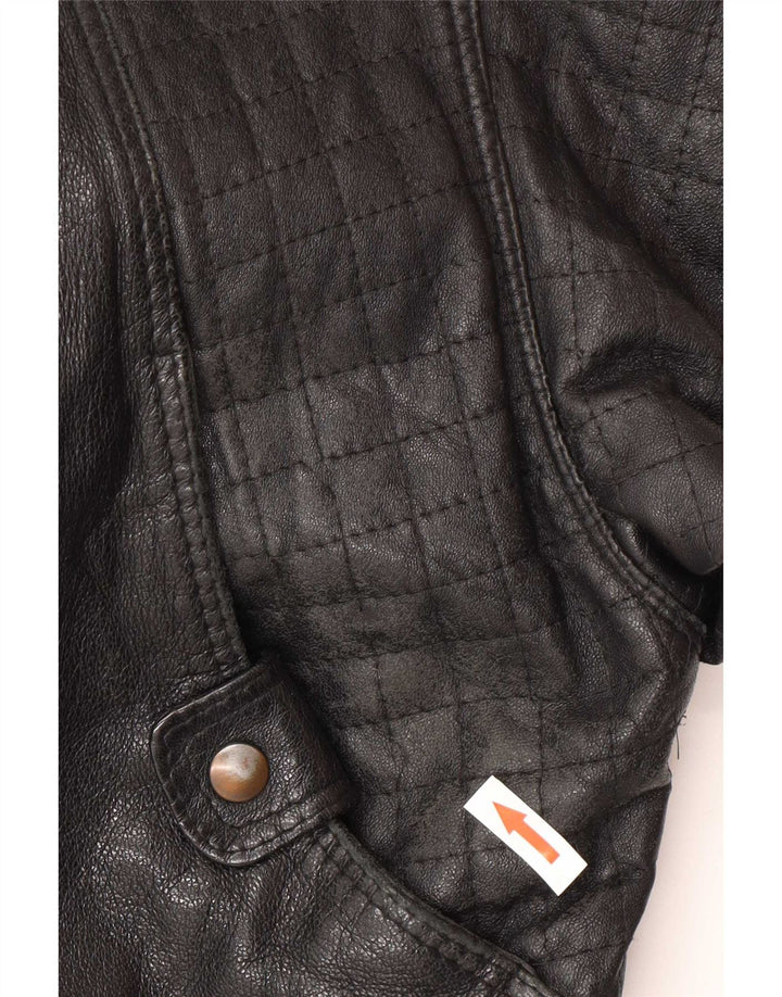 Винтажная мужская кожаная куртка IT 52 XL Черная