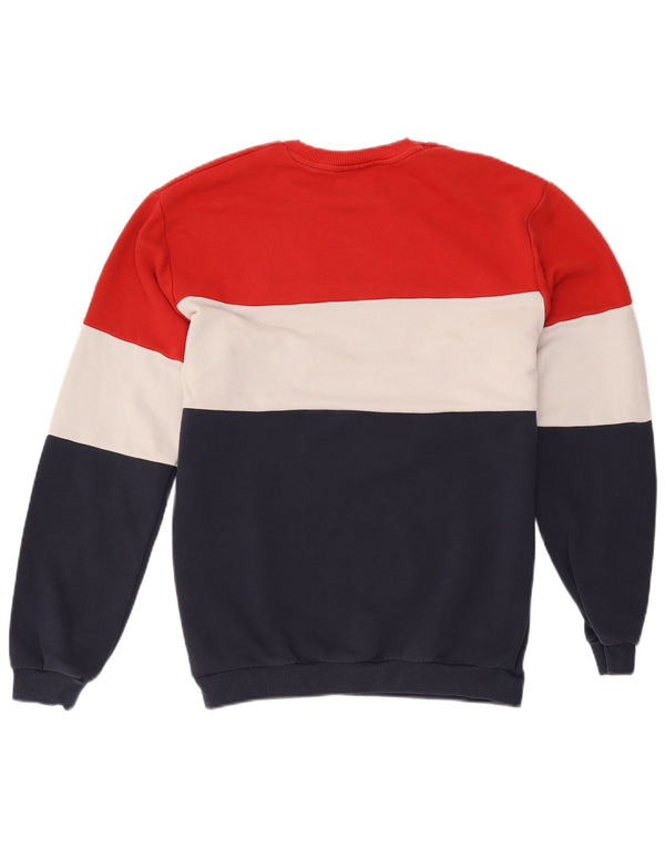 Fila Мужской свитшот с рисунком, джемпер, средний, разноцветный, хлопок с цветными блоками