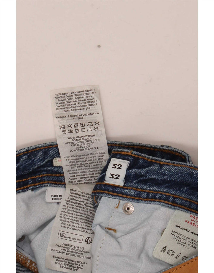 Мужские прямые джинсы Jack & Jones W32 L32 синие, хлопок