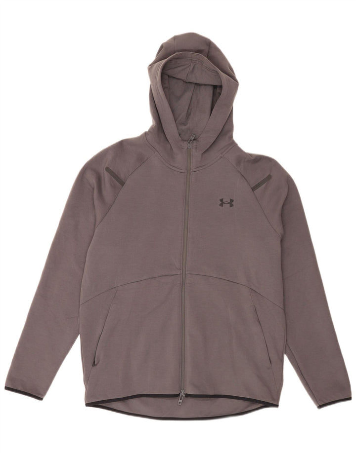 Мужской свитер с капюшоном на молнии Under Armour, большой серый полиэстер
