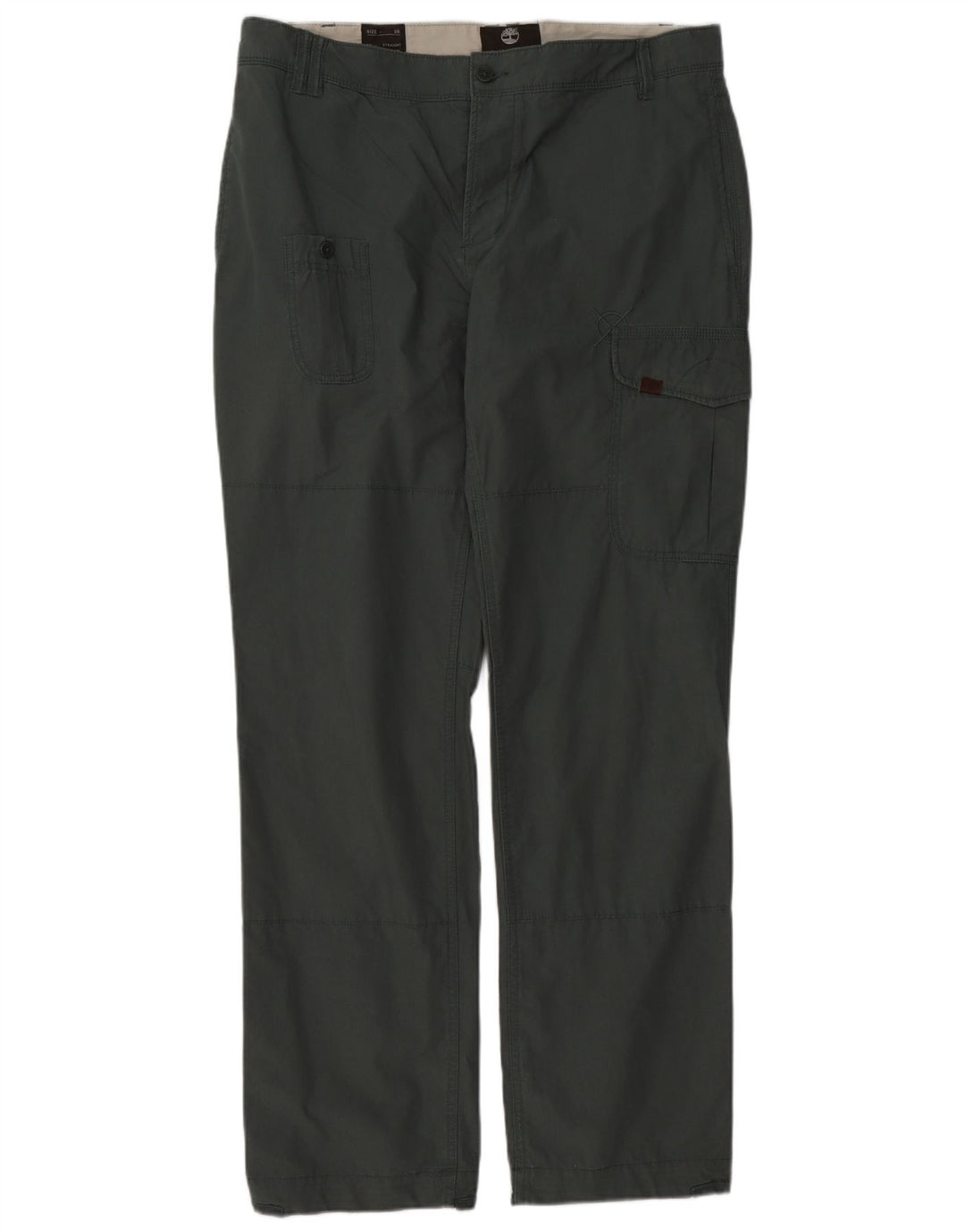 TIMBERLAND Мужские прямые брюки-карго W36 L34, зеленый хлопок