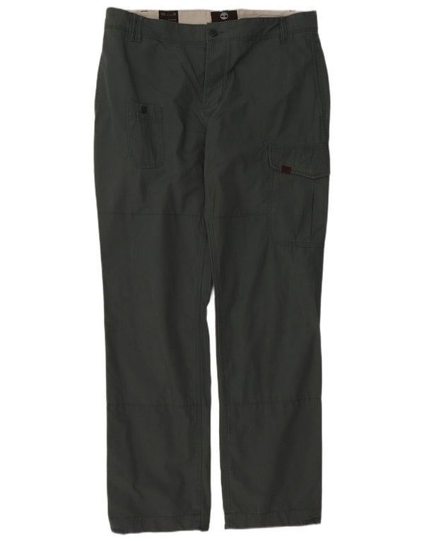 TIMBERLAND Мужские прямые брюки-карго W36 L34, зеленый хлопок