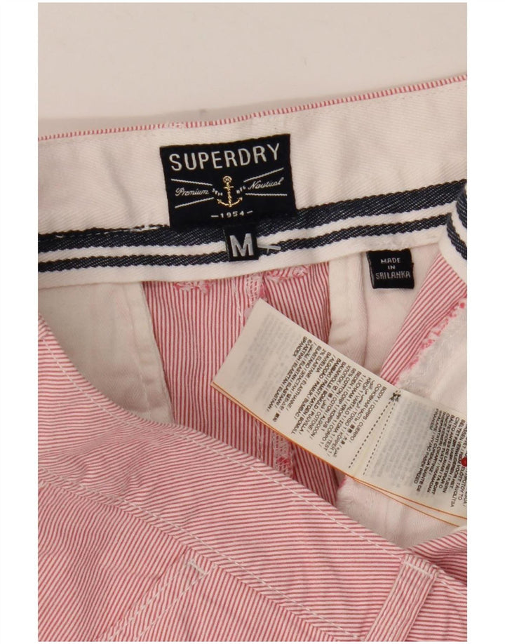 Мужские шорты чинос Superdry Medium W32, розовые, хлопковые в тонкую полоску